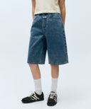 W LONG BERMUDA DENIM PANTS IN LIGHT BLUE image 1
