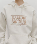 CLASSIC LOGO EMBROIDERY HOODIE (BRUSHED) IN OATMEAL