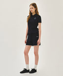 W LACE DETAIL SWEAT SHORTS IN NAVY image 4