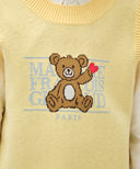 KIDS BEAR CLASSIC LOGO KNIT VEST IN YELLOW image 4
