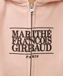 KIDS CLASSIC LOGO EMBROIDERY HOODIE ZIP-UP IN SALMON image 4