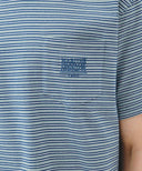 SMALL CLASSIC LOGO STRIPE RINGER TEE IN BLUE image 4