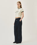 W SUMMER WIDE FIT DENIM PANTS IN INDIGO image 4