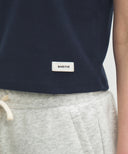 W BASIC CROP TEE IN NAVY image 4