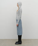 W CLASSIC CORDUROY MIDI SKIRT IN SKY BLUE image 4