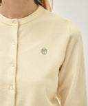 W BASIC KNIT CARDIGAN SETUP IN IVORY image 4