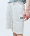 CLASSIC LOGO SWEAT SHORTS IN LIGHT HEATHER GREY