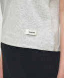 W BASIC TEE IN LIGHT HEATHER GREY image 4
