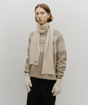 CLASSIC LOGO MUFFLER IN BEIGE image 4