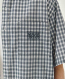 M CHECK HALF SLEEVE SHIRT IN IVORY image 10