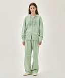 CLASSIC LOGO DYEING HOODIE ZIPUP IN MINT image 4