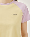 W SMALL REGULAR LOGO RAGLAN CROP TEE IN LIGHT PURPLE image 4