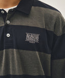 WASHED DENIM COLLAR LONG SLEEVE TEE IN CHARCOAL GREY image 4