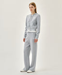 W CLASSIC LOGO KNIT PANTS IN HEATHER GREY image 4