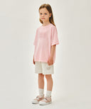 KIDS CLASSIC LOGO SWEAT SHORTS IN OATMEAL image 4