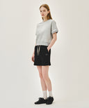 W VINTAGE CLASSIC LOGO SWEAT SHORTS IN BLACK image 4