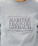 W CLASSIC LOGO CROP SWEATSHIRT IN HEATHER GREY image 4