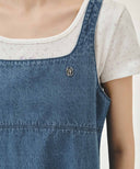 W DENIM SLEEVELESS DRESS IN LIGHT BLUE image 4