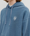 GARMENT DYED HOODIE IN BLUE