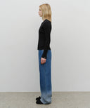 W GRADATION DENIM PANTS IN BLUE image 7