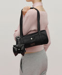 PADDING RIBBON POUCH KEYRING IN BLACK image 4
