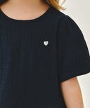KIDS W PEPLUM BLOUSE IN NAVY image 4