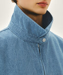 DENIM HARRINGTON JACKET IN BLUE image 10