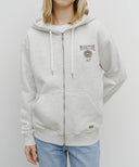 BIG COLLEGE LOGO GRAPHIC HOODIE ZIPUP IN LIGHT HEATHER GREY image 4