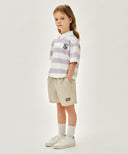 KIDS BEAR CLASSIC LOGO SHORTS IN BEIGE image 4
