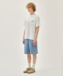 M MARINE DENIM EASY SHORTS IN LIGHT BLUE image 4