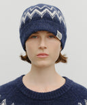 FAIRISLE BEANIE IN NAVY image 4
