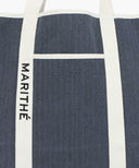 REGULAR LOGO BIG COTTON BAG IN NAVY image 4