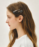 REGULAR LOGO HEART HAIR PIN 2PACK IN BLACK image 4