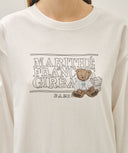 DOODLE CLASSIC LOGO LONG SLEEVE TEE IN WHITE image 4