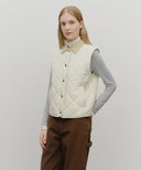 W DETACHABLE QUILTING JACKET IN IVORY image 6