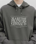 CLASSIC LOGO EMBROIDERY HOODIE (BRUSHED) IN CHARCOAL GREY