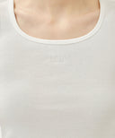 W REGULAR LOGO SLEEVELESS IN WHITE image 4