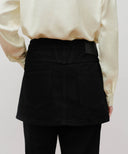 W SKIRT LAYERED DENIM PANTS IN BLACK image 4