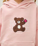 KIDS BEAR CLASSIC LOGO HOODIE IN PINK image 4