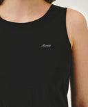 W SOFT SLEEVELESS LONG DRESS IN BLACK image 4