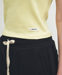 W BASIC STRING CROP SLEEVELESS IN LIGHT YELLOW image 4