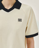 SMALL CLASSIC LOGO PK COLLAR POINT TEE IN IVORY image 7