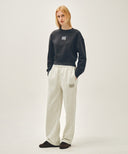 CLASSIC LOGO SWEAT PANTS IN OATMEAL image 10