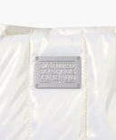 CLASSIC LOGO MATT METALLIC PADDING BAG IN IVORY image 4