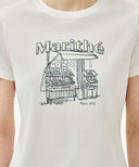 [REGEN] W FRENCH FRUIT SHOP GRAPHIC TEE IN WHITE image 4