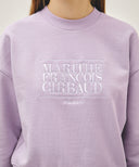 W CLASSIC LOGO CROP SWEATSHIRT IN LAVENDER image 4