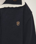 KIDS W LACE COLLAR CARDIGAN IN NAVY image 4