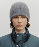 CLASSIC LOGO HAIRY BEANIE IN CHARCOAL GREY image 4