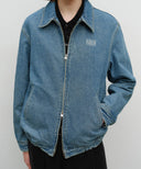 DENIM BLOUSON JACKET IN BLUE image 4