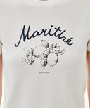 W LEMON GRAPHIC SLIM CROP TEE IN WHITE image 4